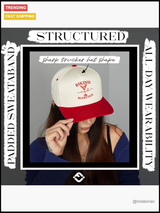 Vintage Canvas Snapback Hat - Adjustable 2 Tone Cap Unisex main image 4